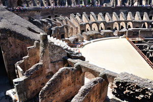 Roman architecture was strongly influenced by two great inventions - concrete and vaulted arches