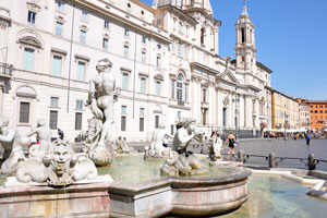 The church of Sant'Agnese in Agone as seen from the Moor Fountain