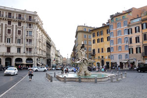 Fontana del Tritone by Gian Lorenzo Bernini in Piazza Barberini