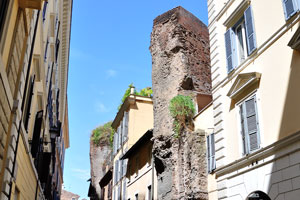 Remains of the Baths of Agrippa are on the street of Via dell'Arco della Ciambella