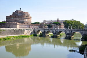 The Mausoleum of Hadrian as seen from the bridge of Ponte Vittorio Emanuele II
