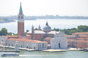 The view of San Giorgio Maggiore from the St Mark's Campanile bell tower