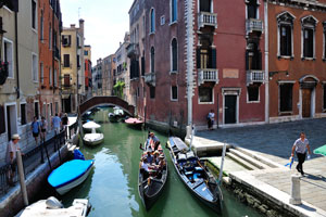 The Venetian canal of Rio dei Frari