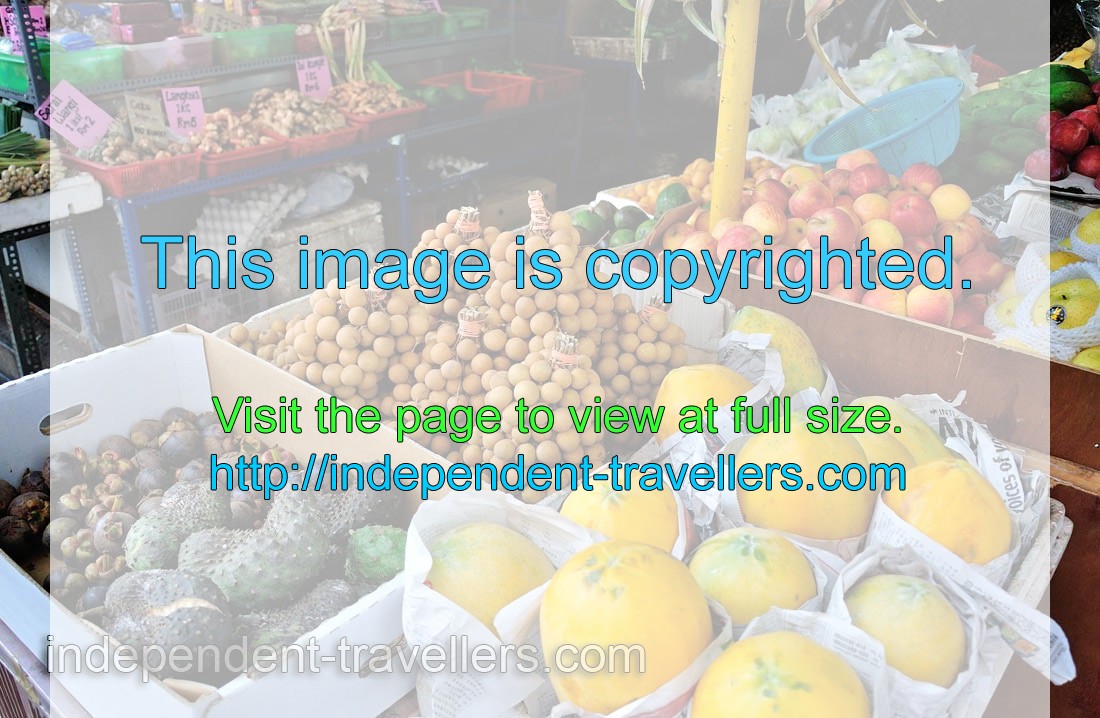 Fruits variety on this photograph consists from grapefruits, apples and brown lychees