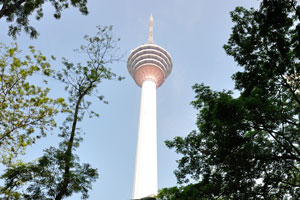 View of KL Tower from Jalan Puncak street