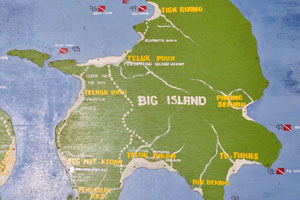 Map of the big Besar island