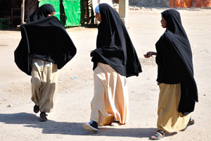 Three young Somali girls