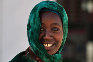 Somali girl with a cheerful smile