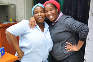 Two lovely Botswana women are in Choppies Supermarket