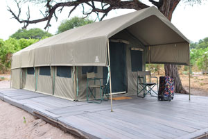 A comfortable tented accommodation