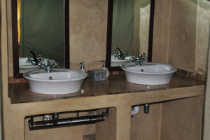 Each accommodation includes twin wash basins