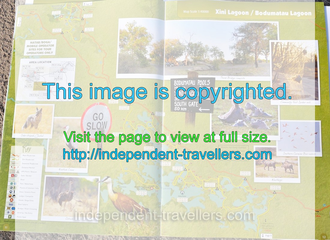 The tourist map: “Xini Lagoon, Bodumatau Lagoon” (pages 11-12)