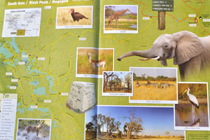 The tourist map: “South Gate, Black Pools, Mogogelo” (pages 9-10)