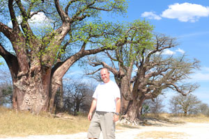 It's me standing beside the baobabs