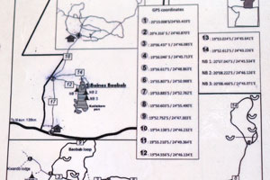 A map of Nxai Pan National Park