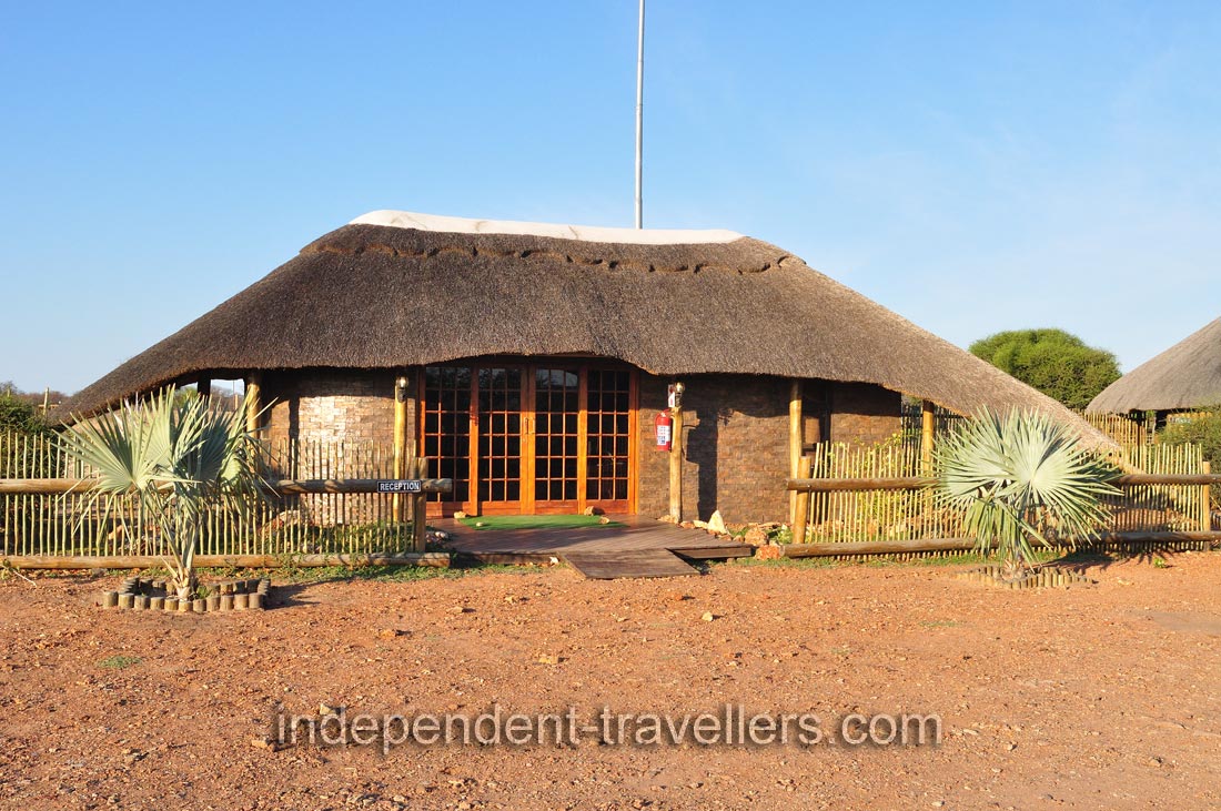 This is the reception of Makumutu Lodge & Campsite