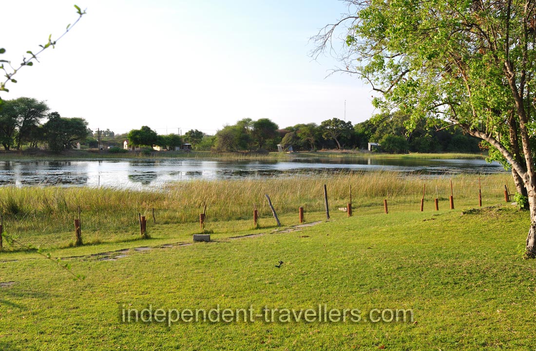 The Thamalakane river as seen from Motsebe Backpackers campsite