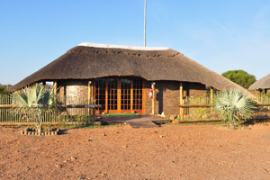 This is the reception of Makumutu Lodge & Campsite