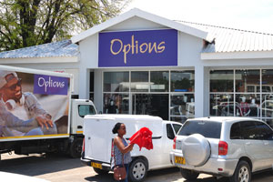 “Options” clothes shop is located in Main