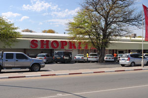 Shoprite is a big grocery store in Maun