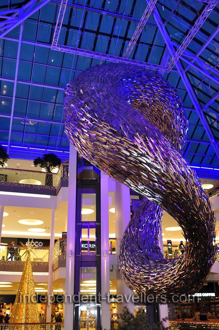 Flying fish sculpture