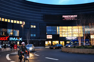 This is the facade of Fisketorvet Copenhagen Mall