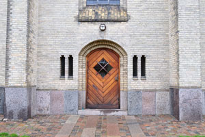 This door is the entrance to Grundtvig's Church from the southern side