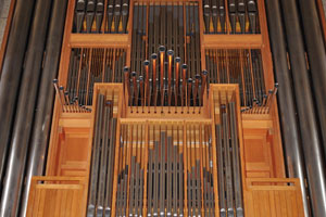 There is the pipe organ in the church