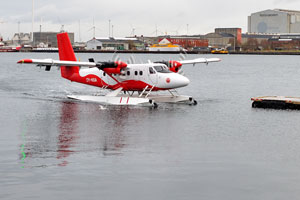 A seaplane arrives to “Nordic Seaplanes” base