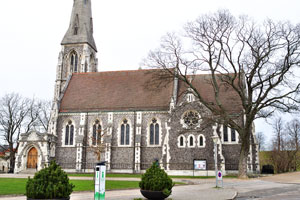 St. Alban's Church is designed as a traditional English church by Arthur Blomfield