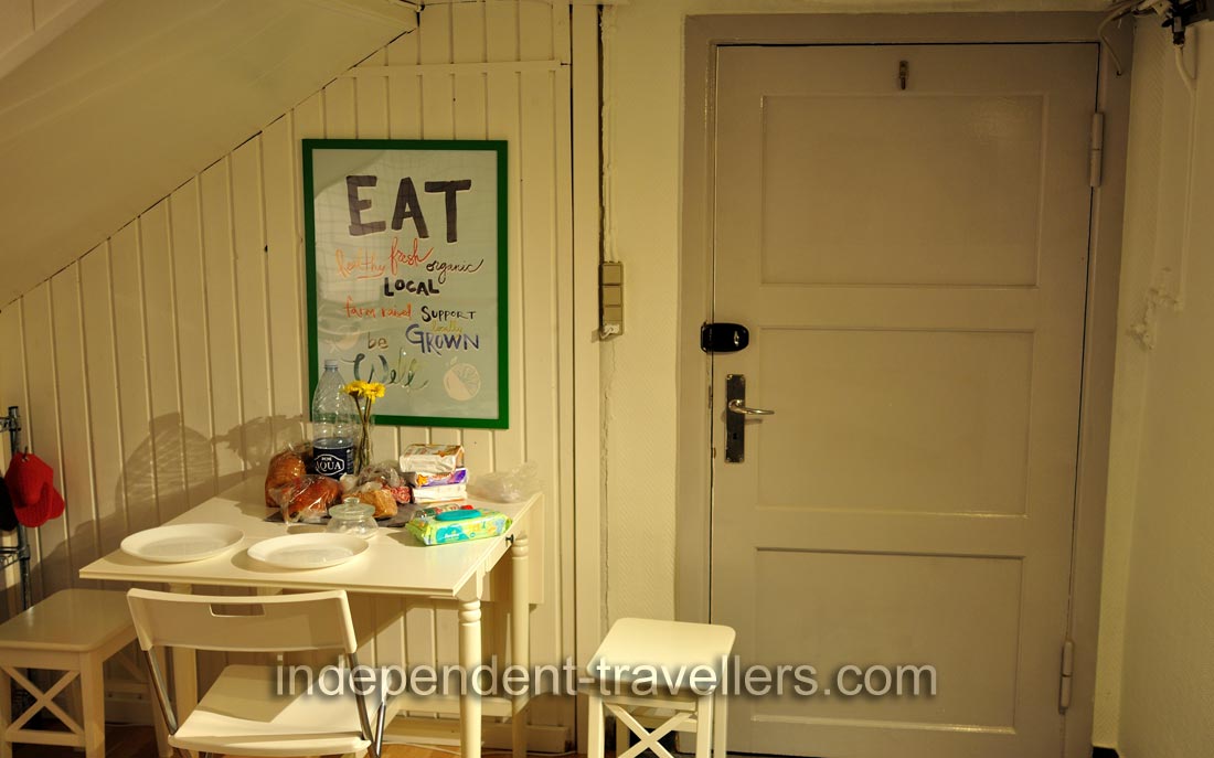 This is the kitchen table in the apartment where we stayed while we were in Copenhagen