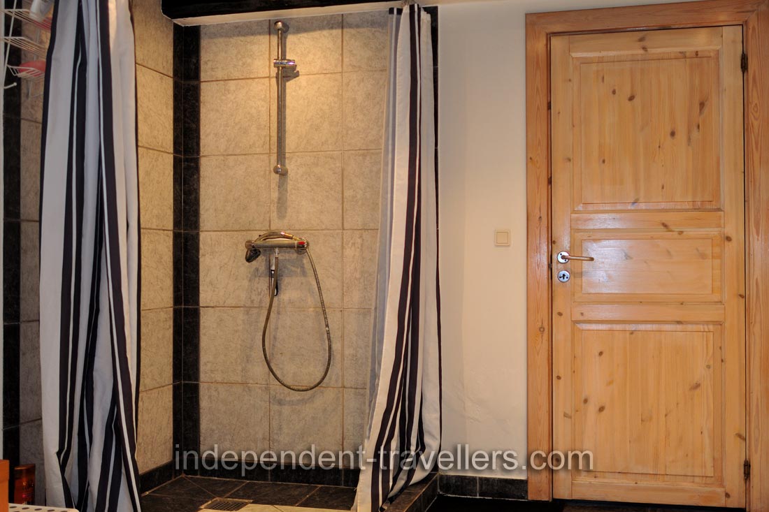 This is the shower of the bathroom in the apartment where we stayed while we were in Copenhagen