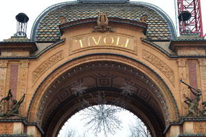 This is the entrance to Tivoli Gardens amusement park