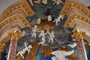 The Church of Our Saviour: This is the top part of the altarpiece created by Nicodemus Tessin