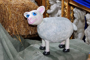 The Church of Our Saviour: a Christmas theme depicts a sheep