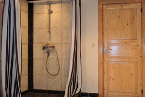 This is the shower of the bathroom in the apartment where we stayed while we were in Copenhagen