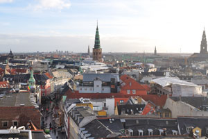Købmagergade street as seen from the Round Tower