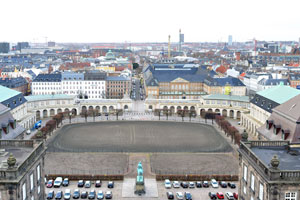 Christiansborg Ridebane as seen from the Christiansborg Castle tower