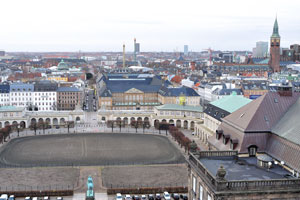Ny Vestergade street as seen from the Christiansborg Castle tower