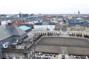 The Ny Carlsberg Glyptotek art museum as seen from the Christiansborg Castle tower