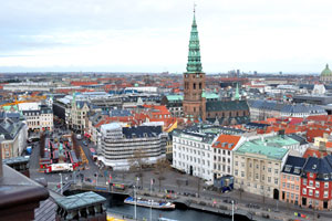 Højbro Plads square as seen from the Christiansborg Castle tower