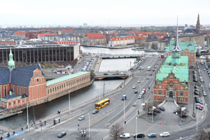 Borsgraven canal as seen from the Christiansborg Castle tower