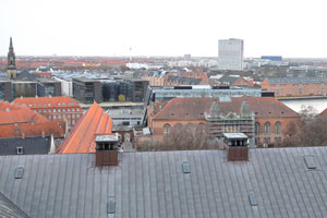 The Royal Library as seen from the Christiansborg Castle tower