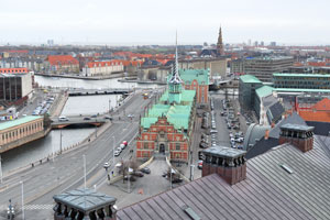 Børsen as seen from the Christiansborg Castle tower