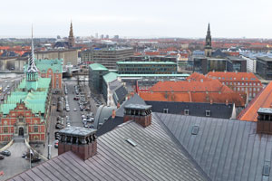 Church of Our Saviour “Vor Frelsers Kirke” as seen from the Christiansborg Castle tower