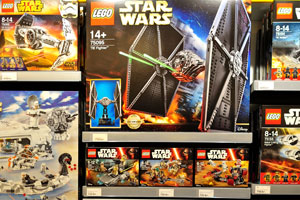 Lego Star Wars series is available in Lego toy store