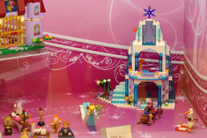 Assembled constructors of Lego Disney Princess series are in Lego toy store