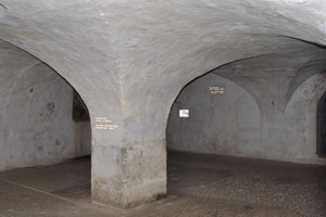 The underground passages have protected soldiers when enemy bullets were fired into Kronborg