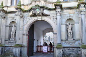 This gates leads from the сourtyard of four gates to the courtyard of Kronborg castle