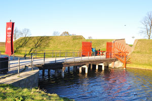 The first small bridge which leads to Kronborg castle